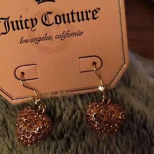 Juicy Couture pink goldtone earrings  ♥ hearts